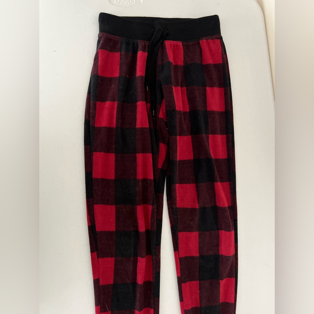 Red and Black Plaid Pajama PJ Pants Sleepwear Size Extra Small X-Small XS